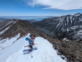 Excited to ski down from the top of South Peak. We had great snow conditions!