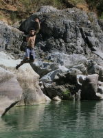 Then we jumped off some rocks