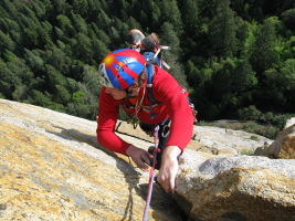 Rich arriving at the belay