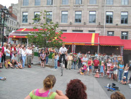 this guy was juggling on a unicycle! note the slope too
