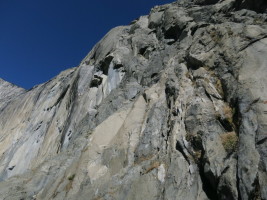 Lots of broken rock up high