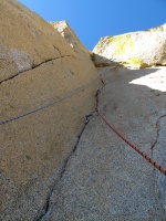 Steep, thin crack