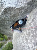 Pulling the crux 5.11 moves
