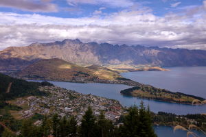 Hiking up to the lookout above town