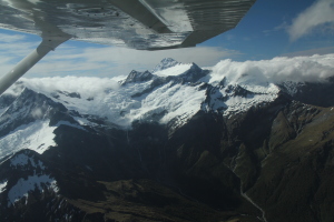 Beautiful flight by Mt Aspiring