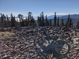 Riding from Squaw to Tahoe city on a rocky downhill