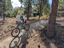 Zoe going down at TDXC's new flow trail, Flying Squirrel