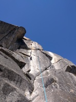 Rock climbing on Friday at Donner summit, tshirt weather!