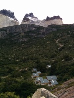 The small cabins at Los Cuernos