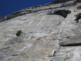 Heart of Stone. The shady corner is the crux pitch (5.12 tips)