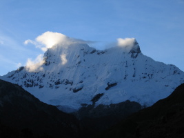 Chacraraju as seen from base camp