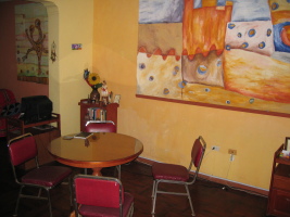 The cute lounge area at Casa Marfil