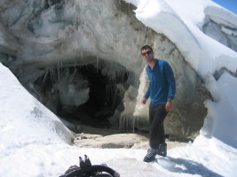 returned at the base of the glacier