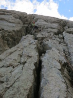 Starting up one of the easiest routes in the canyon - Becky Route