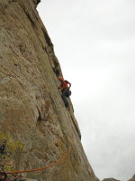 The 2nd pitch of Outguard Spire, 5.10b