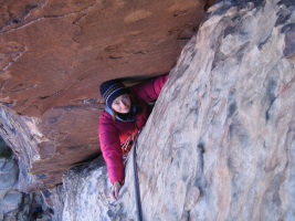 almost at the first belay