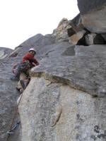 Pavel after styling the very tricky 5.10b lieback - nice!