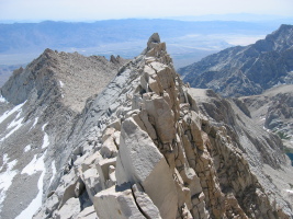 looking back at the exposed ridge