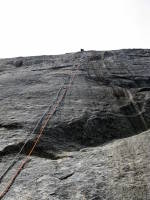 Karen on top of a 5.10a