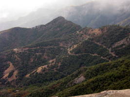 The windy road down: like South America!