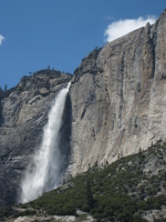 Raging Yosemite Falls, with Lost Arrow Spire on the right