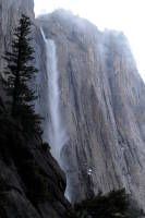 Upper Yosemite Falls with Lost Arrow Spire sort of visible