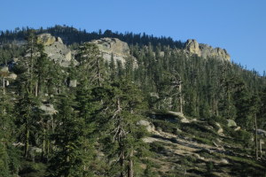 Fire lookout in the very distance