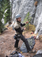 Roger looks elite belaying