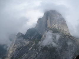 Half Dome during a small clearing window from Glacier Point!