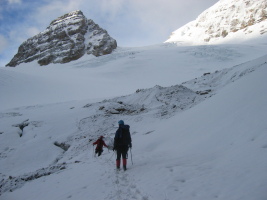 crossing crevasses, A2 on the left