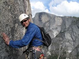 Rappelling while we thought it was about to start raining