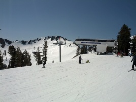 Sunday, we skied for a couple of hours at Squaw - closing day!