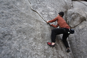Drew on the bouldery start of The Fracture