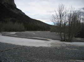 the Ghost River... note the dirt/dust everywhere and lack of snow!