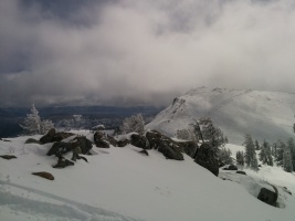 Tahoe in the distance, from the top of Granite Chief