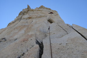 Probably climbing the best pitch in the world?