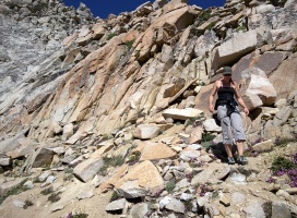 Almost done with the steep scrambling...