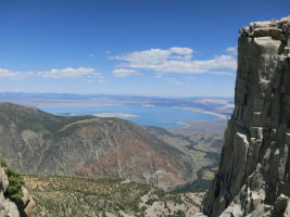 The awesome Third Pillar of Dana with Mono Lake in the background