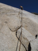 Starting up the right slab, can be linked into 1 long pitch