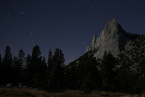 Cathedral Peak by moonlight