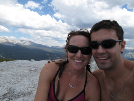 On the summit with a thunderstorm approaching