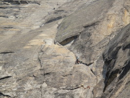 Another party on Lucky Streaks, crux pitch