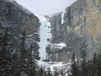 The spectacular and remote Hydrophobia (WI 5+), Waiporous, Alberta, Canada.