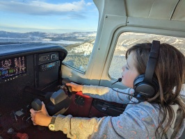 Zoe loves being a pilot