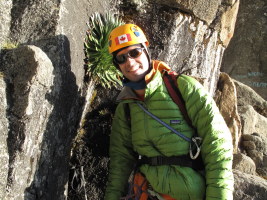 Me bundled up and ready to start climbing