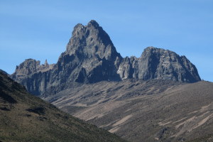 Last view of Mt Kenya on our hike out