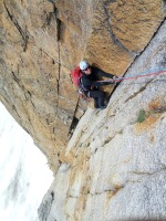 Higher on Goldfinger - perfect alpine granite!