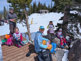 Lunch at Northstar - we found a nice spot! Bodie got the best shade :)