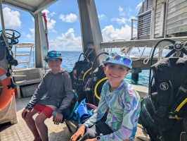 First ocean dive for the kids
