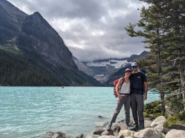 Going climbing at the back of the lake, Lake Louise!